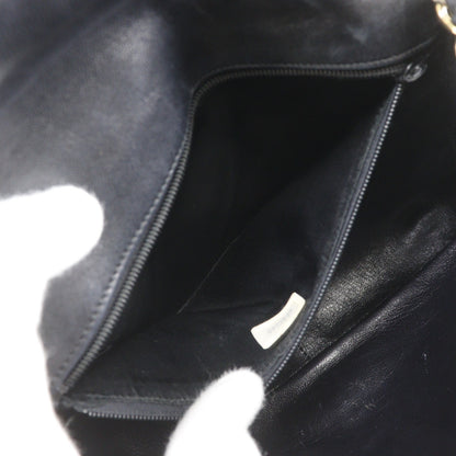 Chanel Flap Shoulder Leather, Black, Patent Leather, Shoulder Bag
