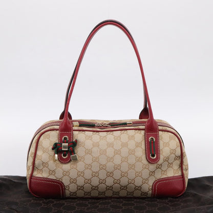 Gucci Princy Boston GG Canvas, Beige, Canvas, Handbag