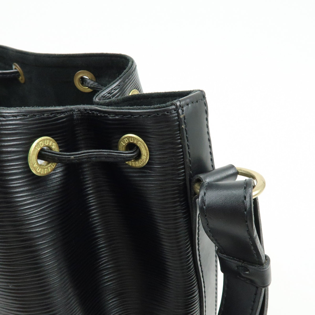 Louis Vuitton Noe Epi Leather, Black, Leather, Shoulder Bag