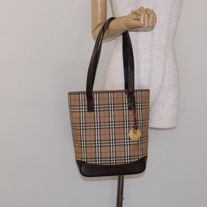 Burberry Nova Check Tote canvas check pattern, Beige, Canvas, Tote bag