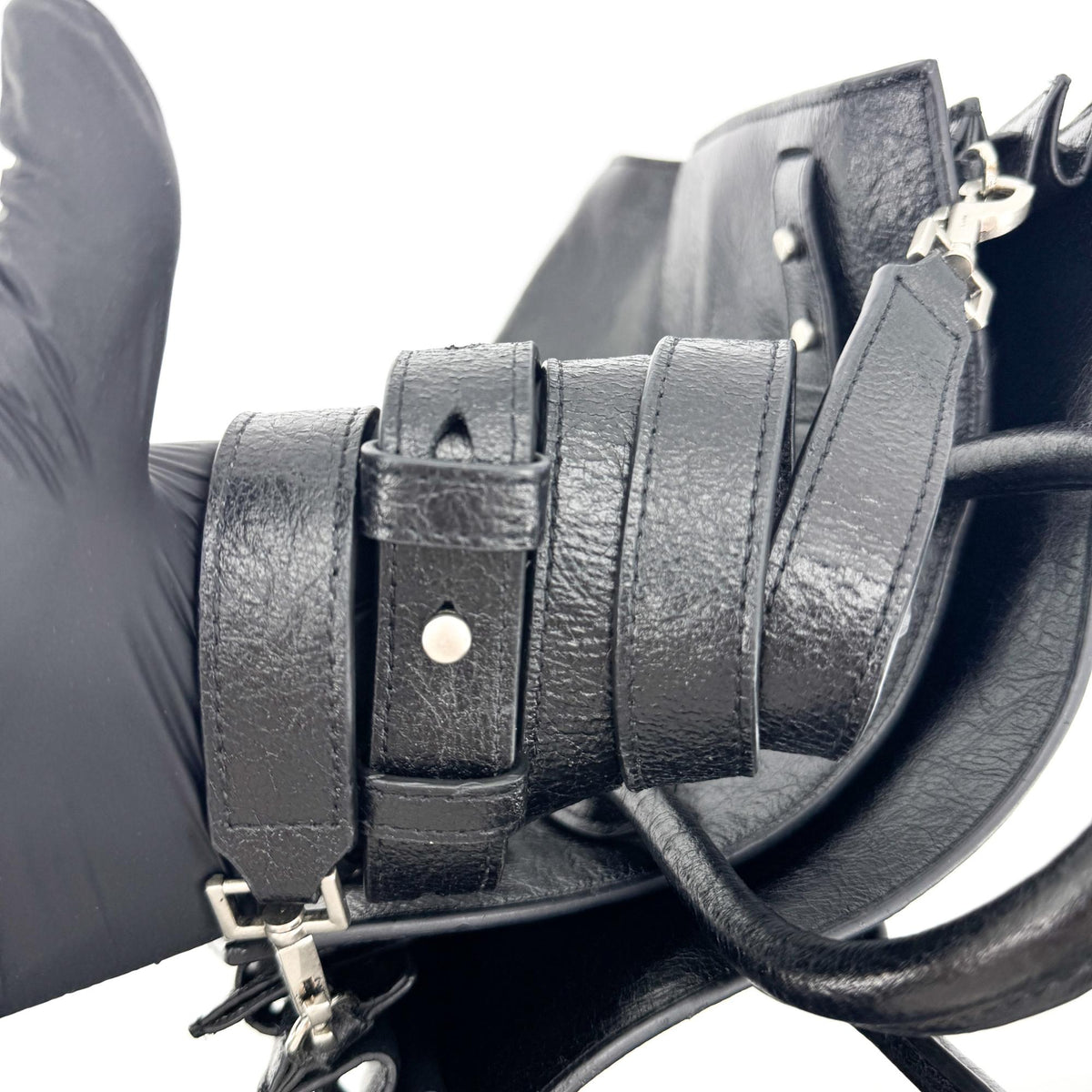 Saint Laurent Sac de Jour Leather, Black, Leather, Handbag