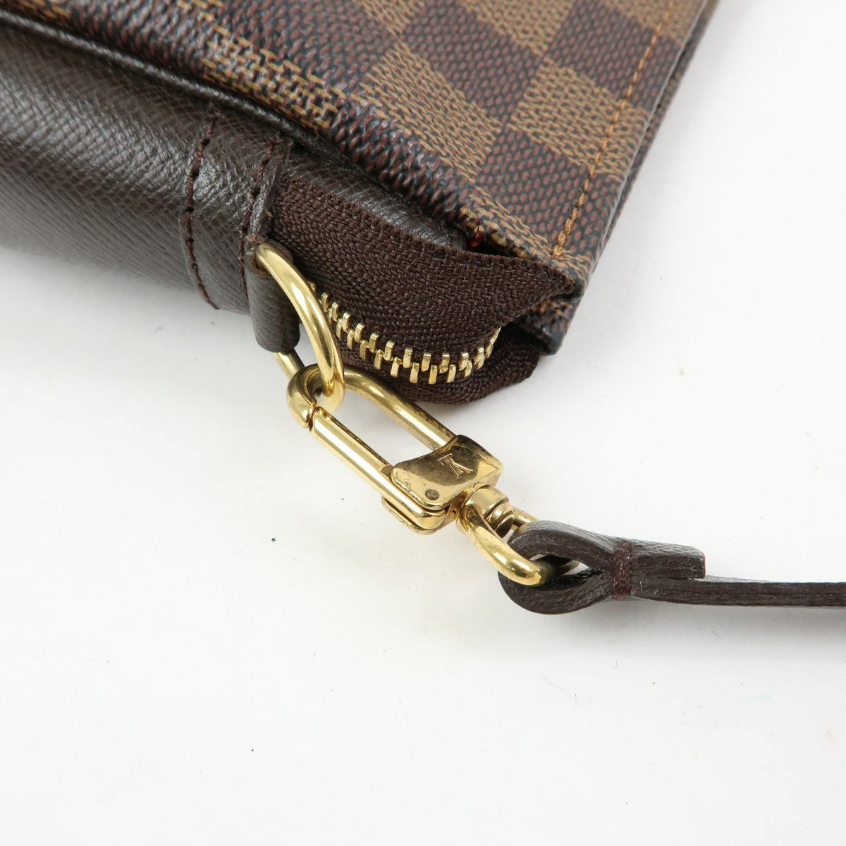 Louis Vuitton Trousse Make Up Damier, Brown, Canvas, Clutch