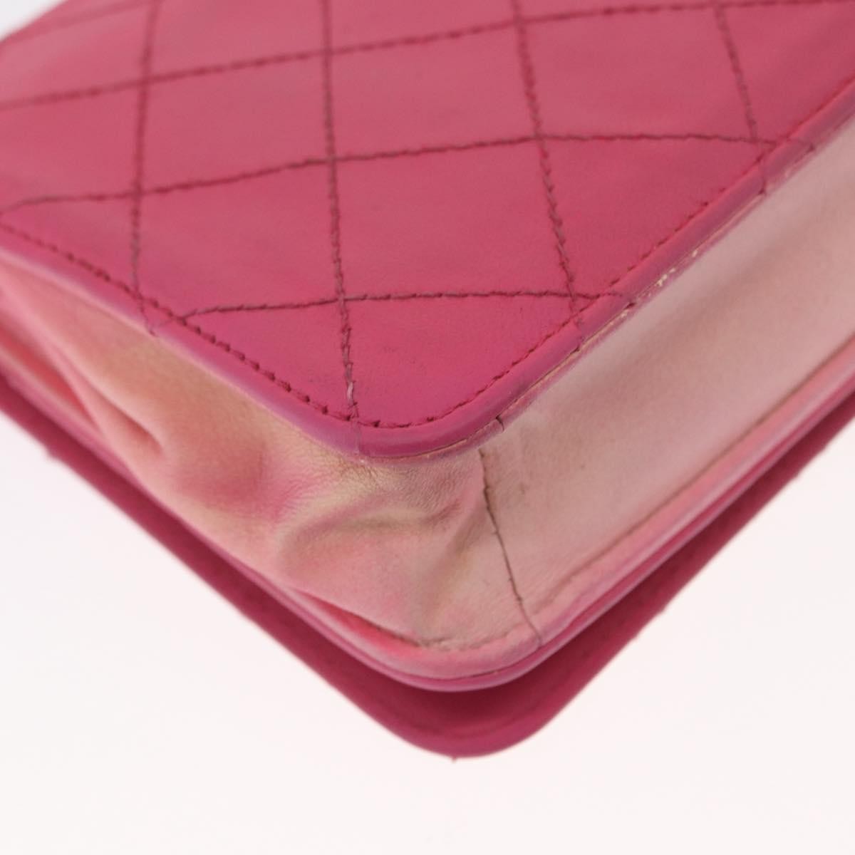 Chanel Wallet on Chain Quilted Ombre Lambskin, Pink, Leather, Crossbody Bag