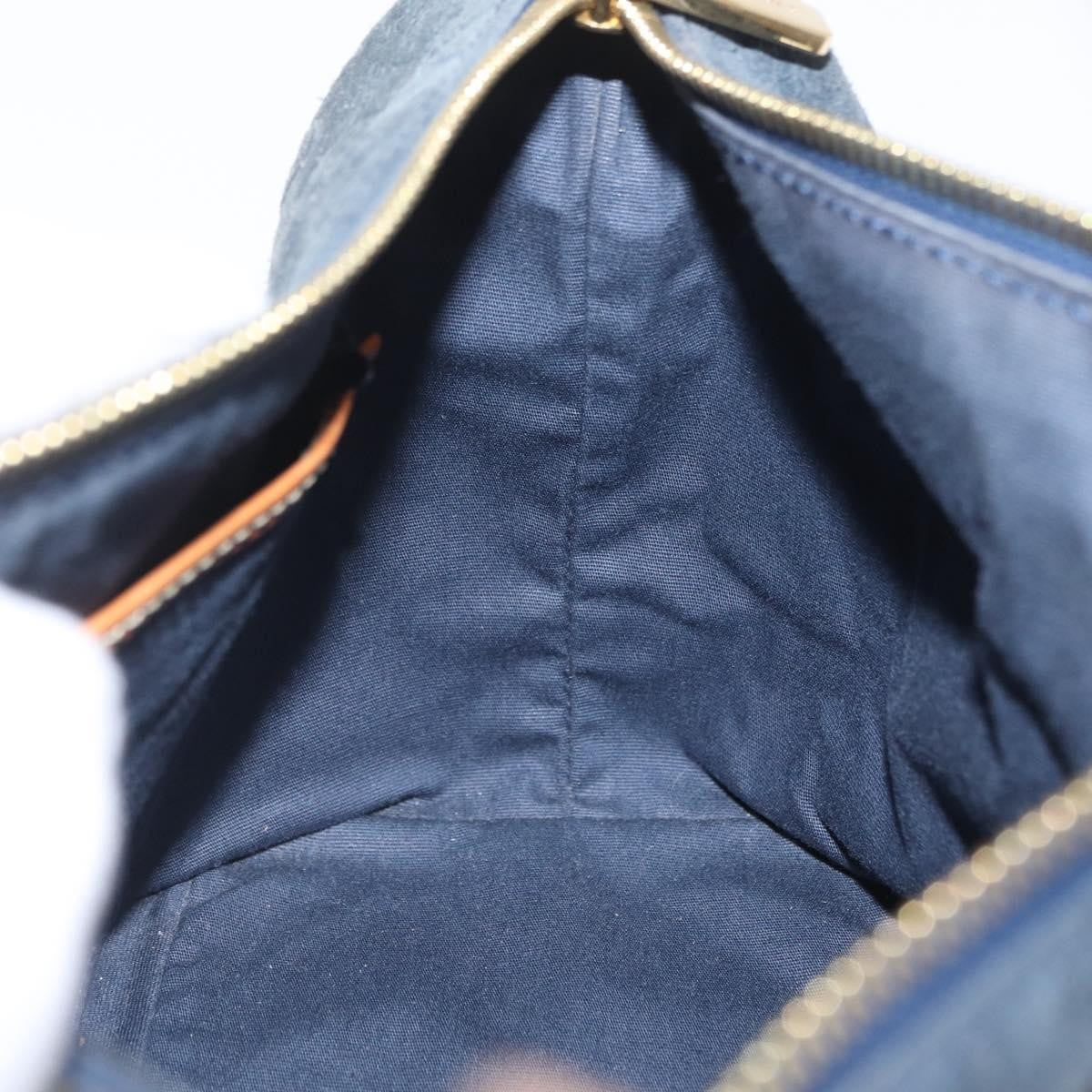 Celine C Macadam Shoulder Suede, Navy, Suede, Handbag