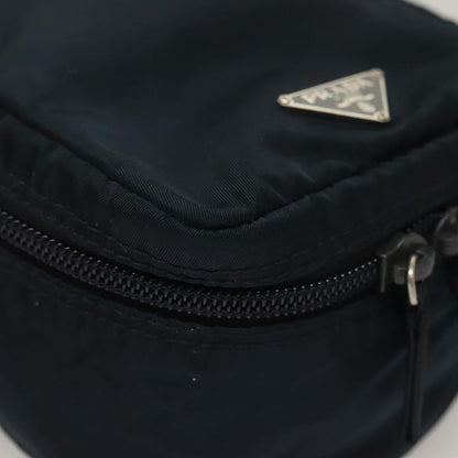 Prada Zip Around Toiletry Tessuto, Navy, Nylon, Clutch