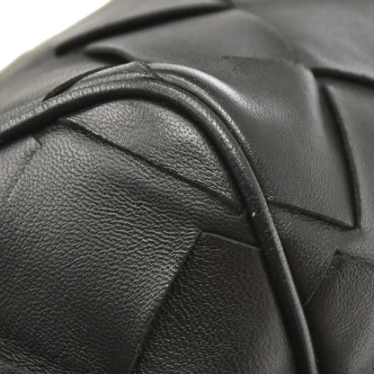 Bottega Veneta Zip Clutch Leather with Intrecciato Snakeskin Detail, Black, Leather, Clutch