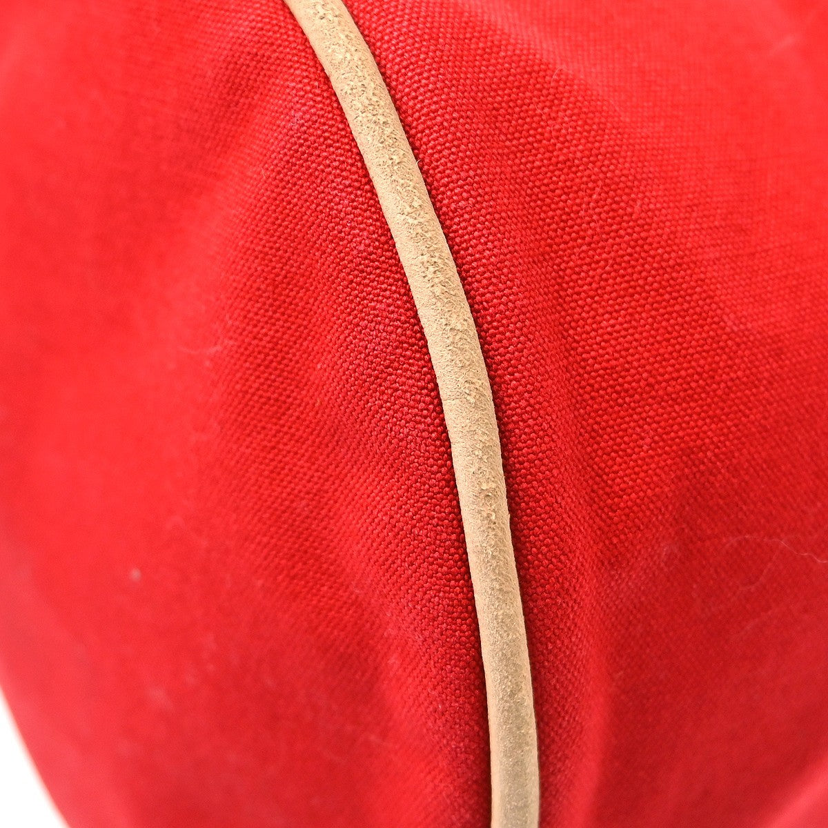 Hermes Polochon Drawstring Cotton, Red, Cotton, Backpack
