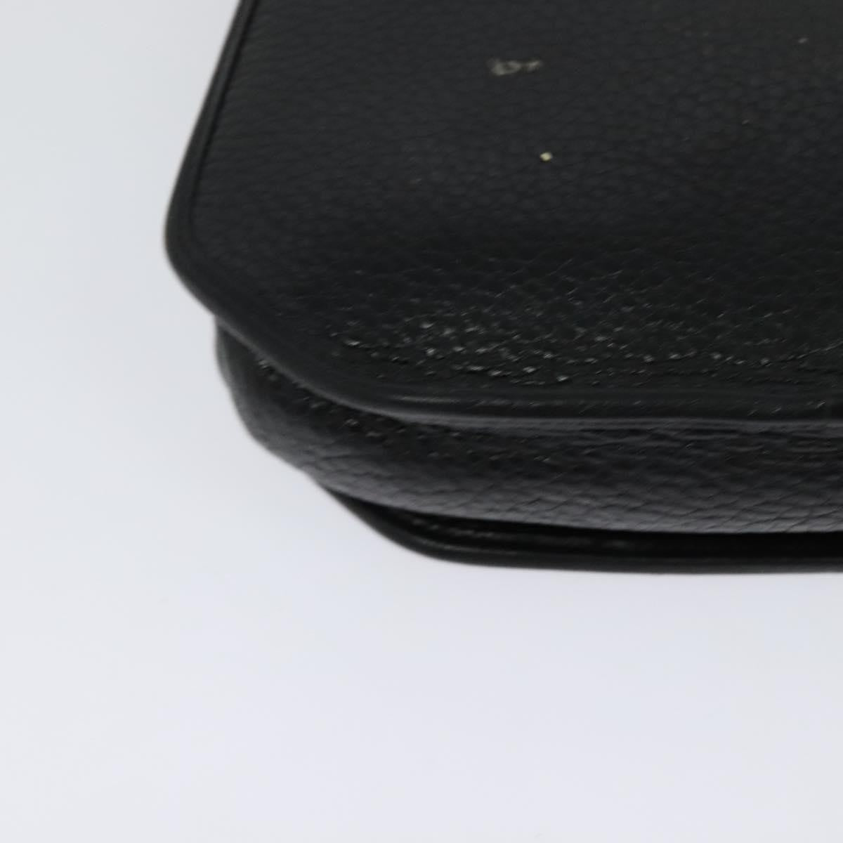 Christian Dior Vintage CD Flap Leather, Black, Leather, Shoulder Bag