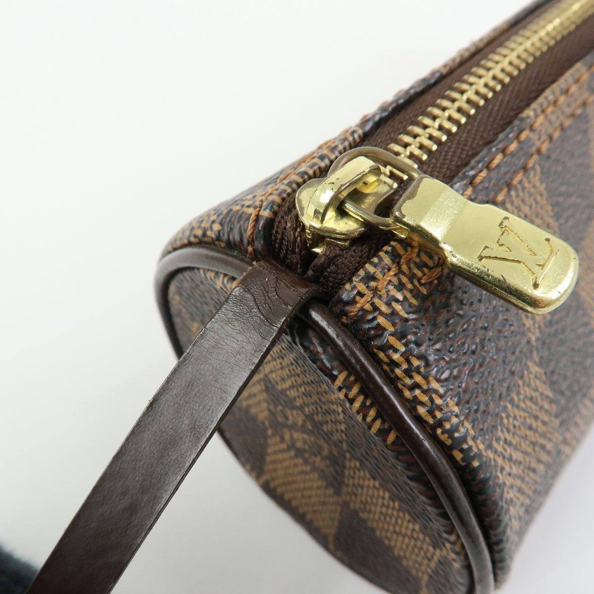 Louis Vuitton Papillon Pochette Damier, Brown, Canvas, Clutch