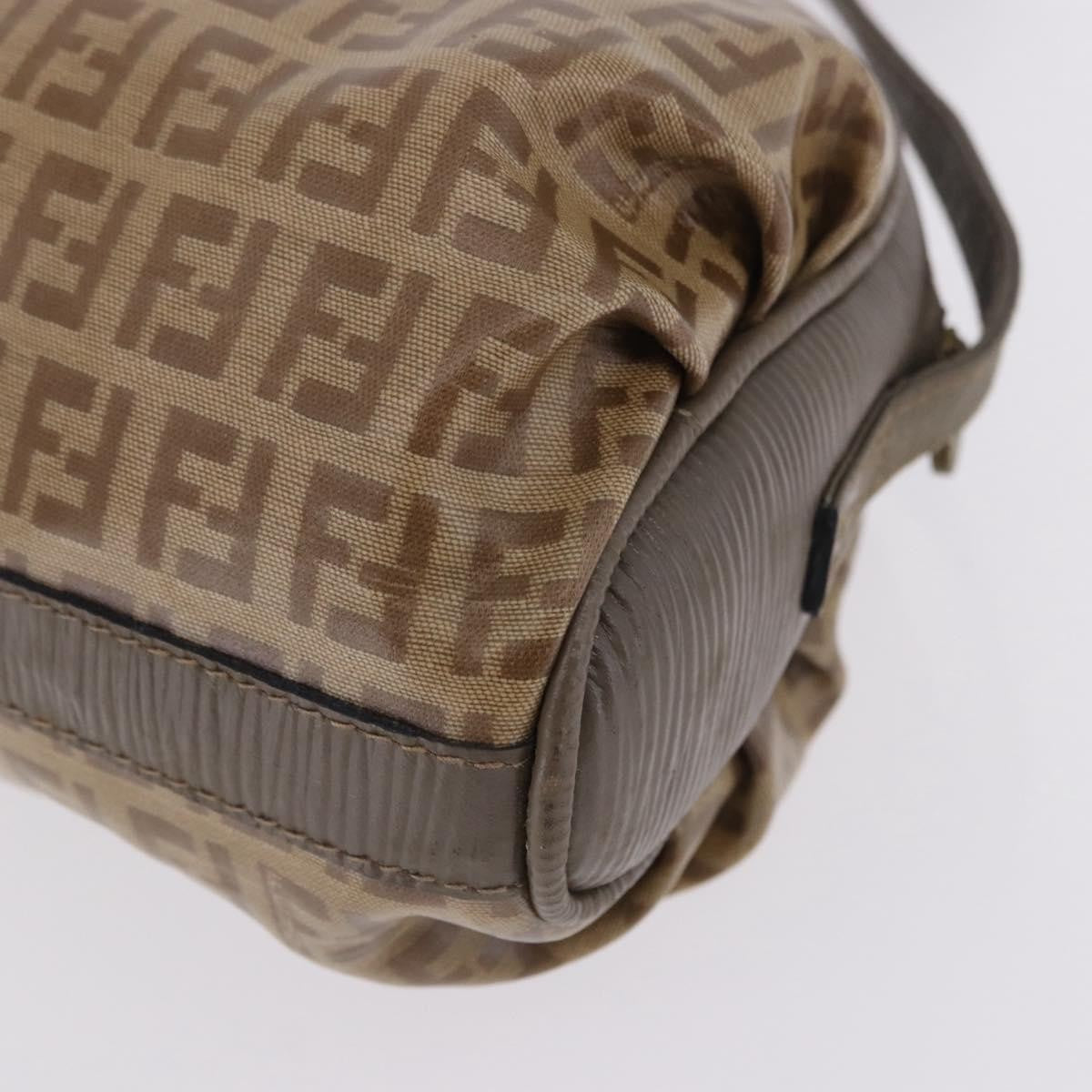Fendi Shoulder Zucchino Canvas, Beige, Canvas, Shoulder Bag