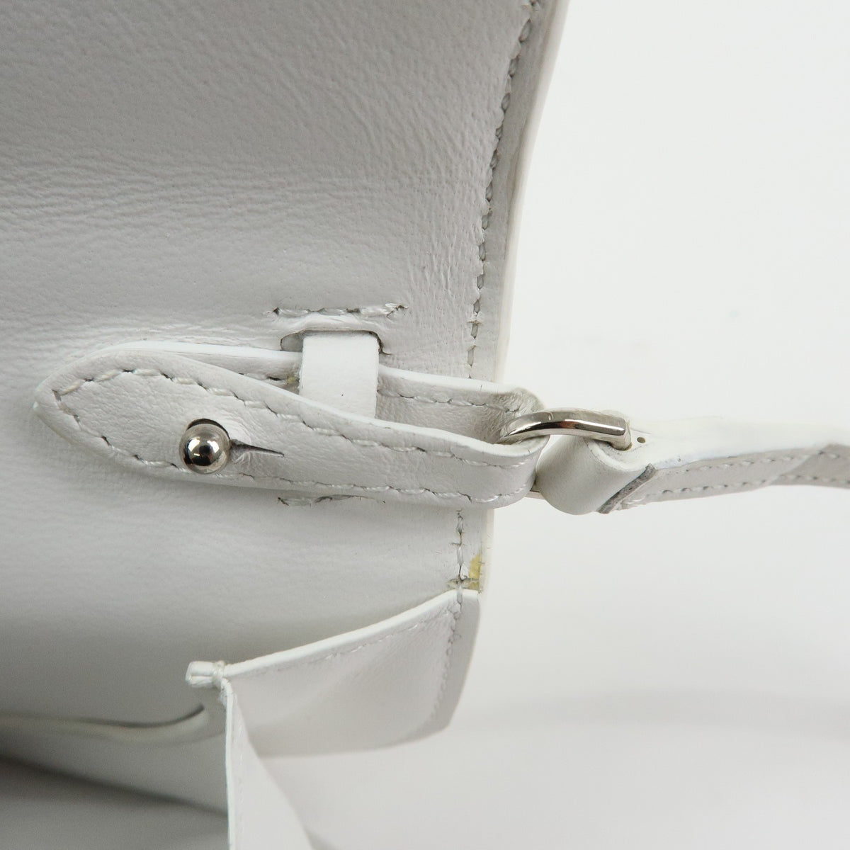 Burberry Olympia Flap Leather, White, Leather, Handbag