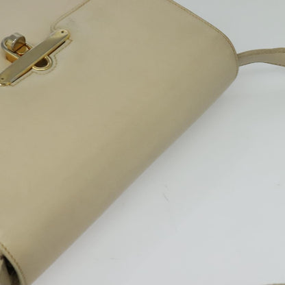 Gucci Vintage Flap Leather, Beige, Leather, Shoulder Bag