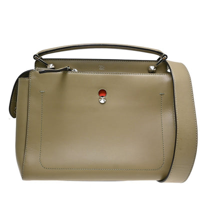 Fendi DotCom Convertible Satchel Leather, Beige, Leather, Handbag