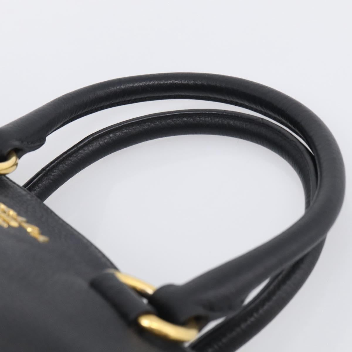 Prada Vintage Leather, Black, Leather, Handbag