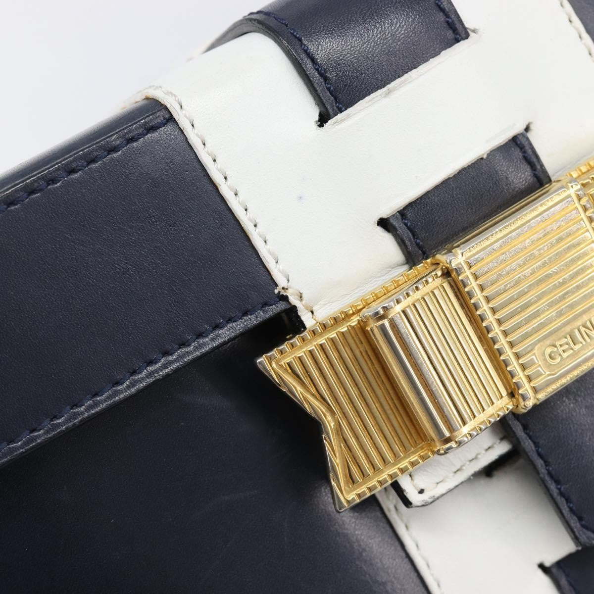 Celine Handbag Leather, Navy, Leather, Handbag