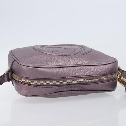 Gucci Soho Disco Leather, Pink, Leather, Crossbody Bag