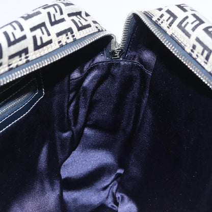 Fendi Shoulder Zucchino Canvas, Navy, Canvas, Shoulder Bag