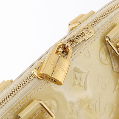 Louis Vuitton Alma Monogram Vernis, Beige, Patent Leather, Handbag