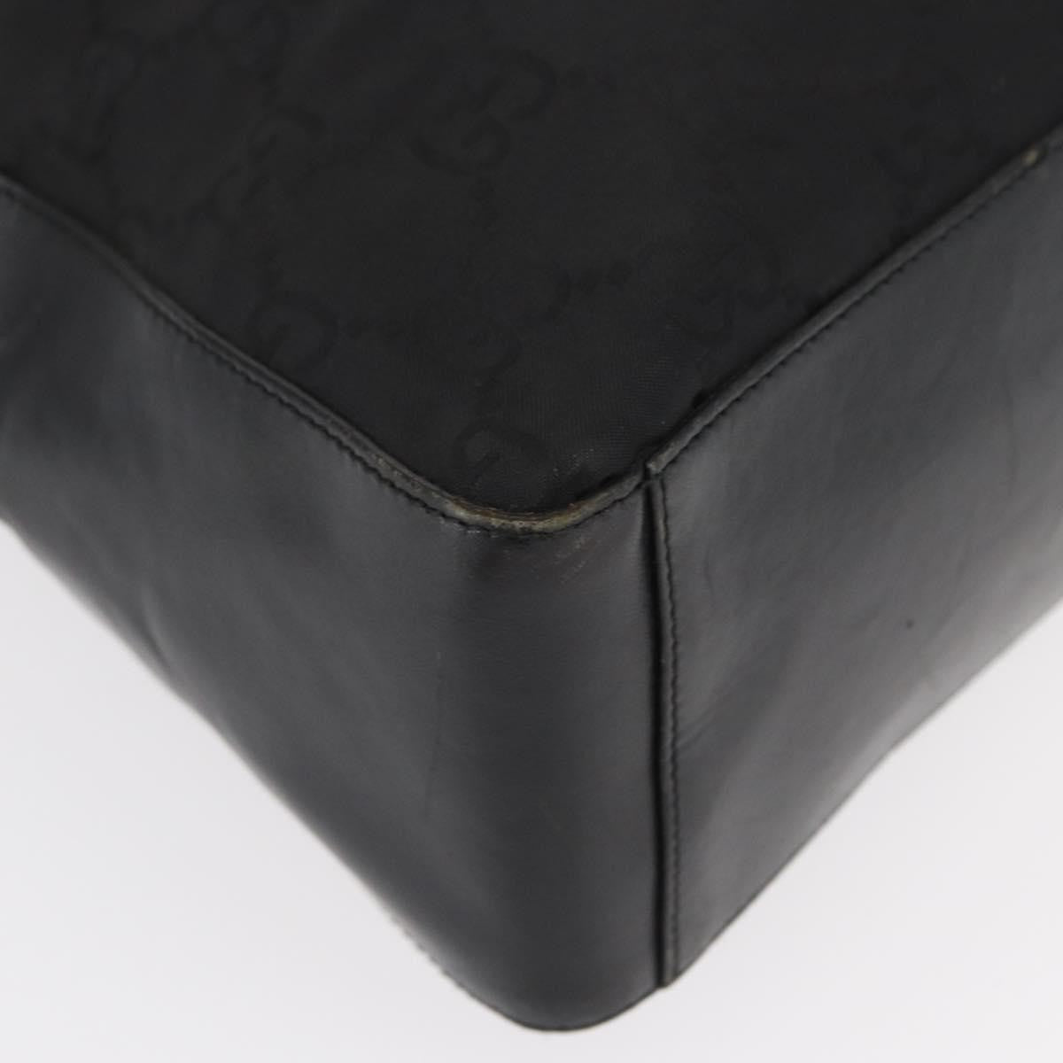 Gucci Vintage Hobo GG Canvas and leather, Black, Canvas, Shoulder Bag