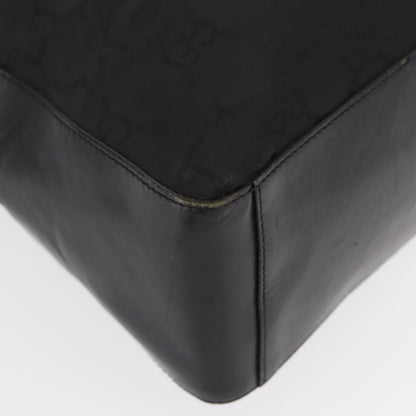 Gucci Vintage Hobo GG Canvas and leather, Black, Canvas, Shoulder Bag