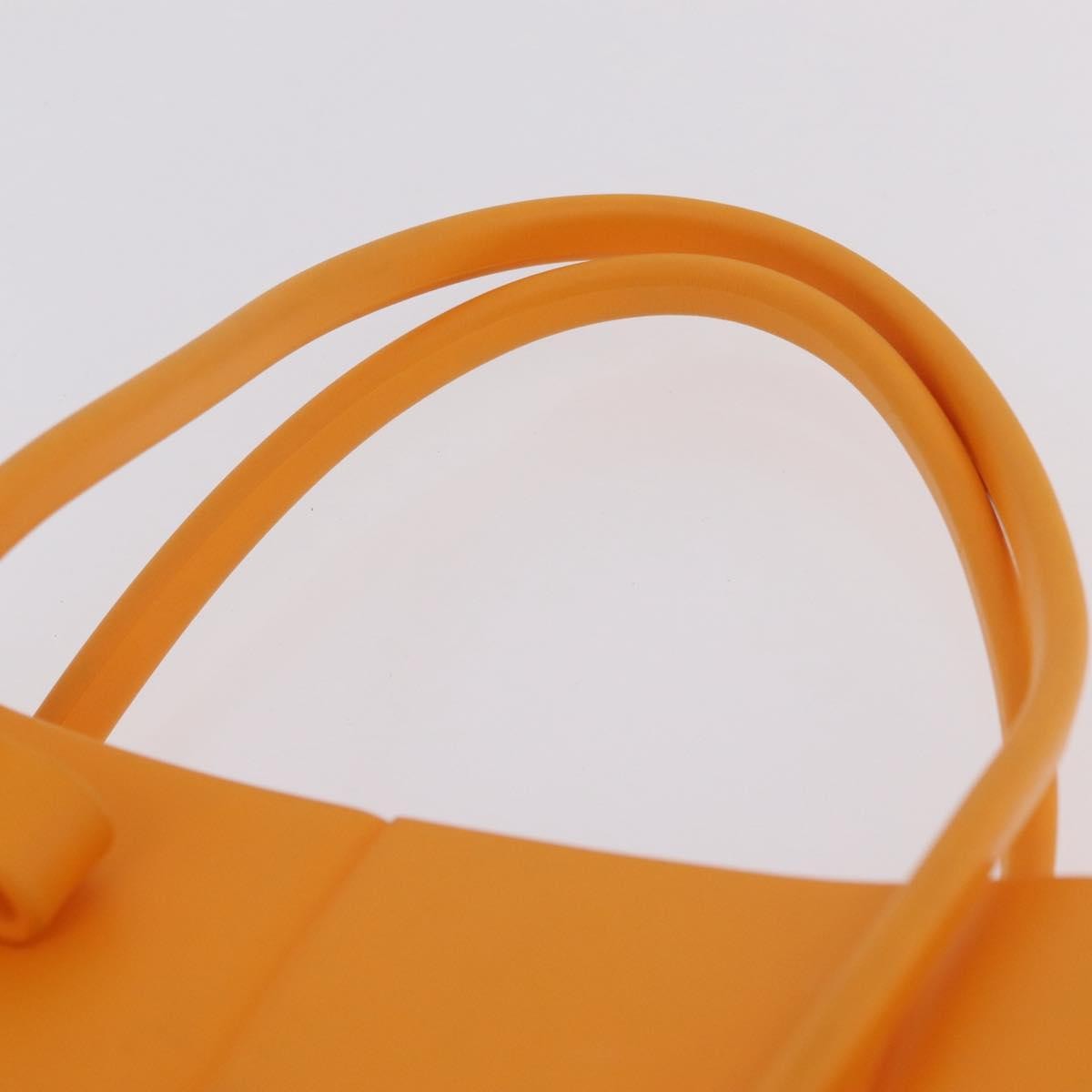 Bottega Veneta Arco Rubber, Orange, Rubber, Tote Bag
