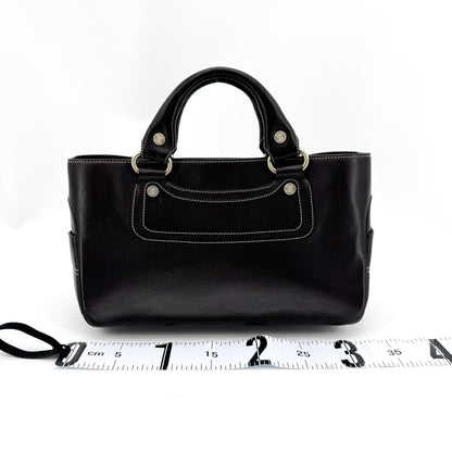 Celine Boogie Calfskin, Black, Leather, Handbag