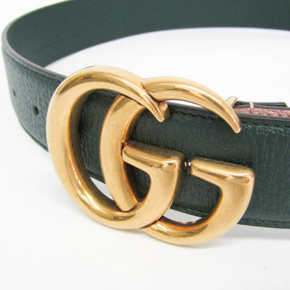 Gucci GG Marmont Reversible Belt Leather, Green, Leather, Belt