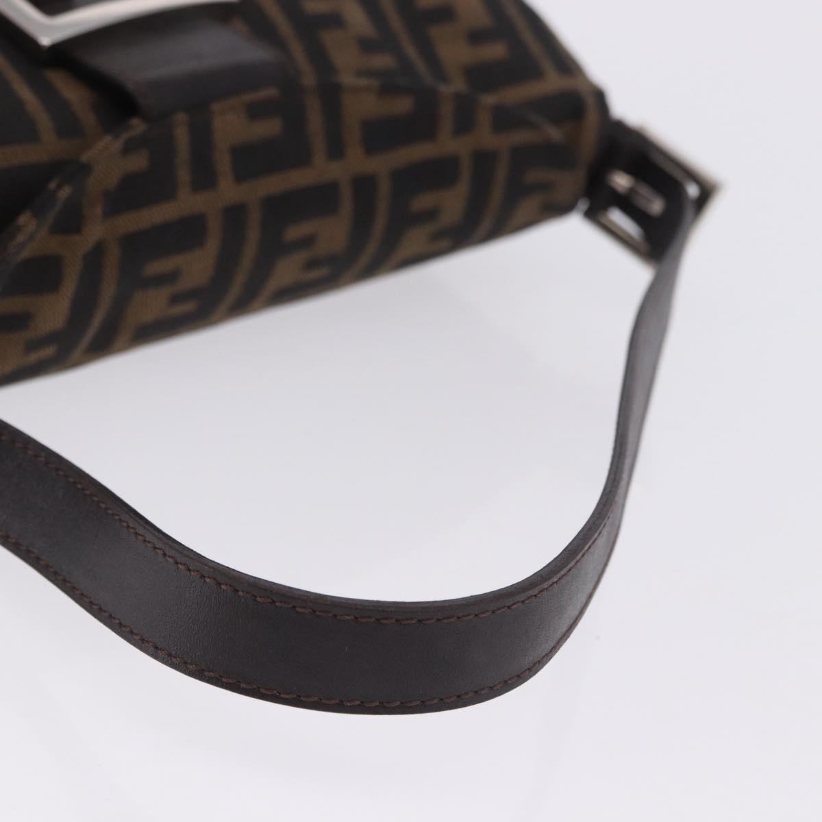 Fendi Baguette Pochette Zucca Canvas, Brown, Canvas, Clutch