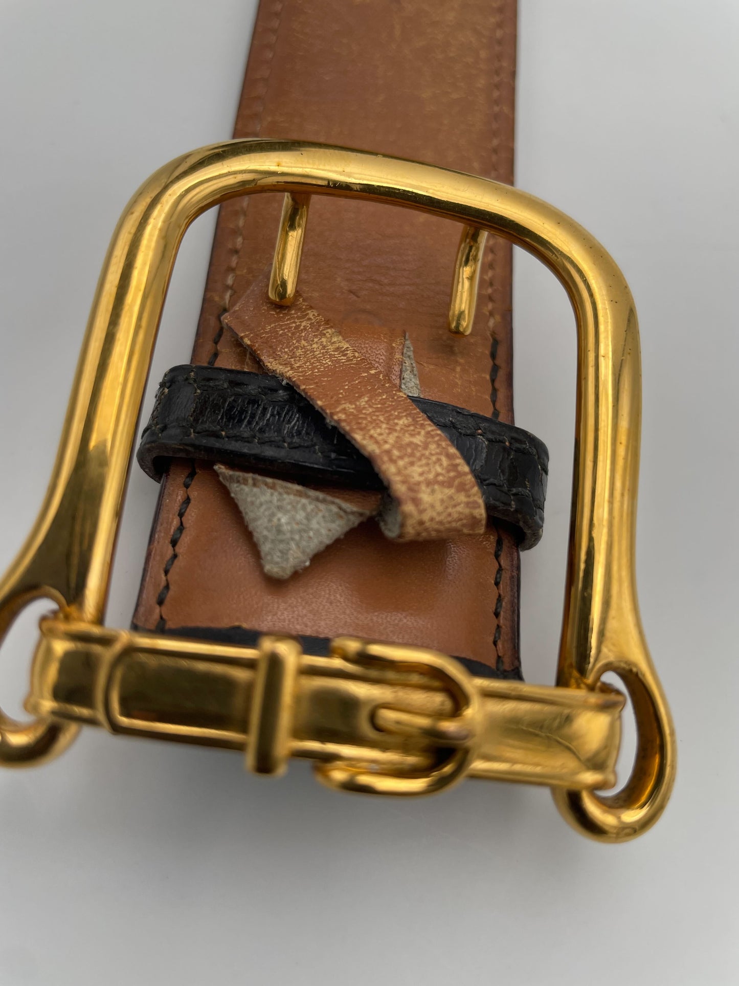 Hermes Buckle Belt Canvas, Black, Leather, Belt