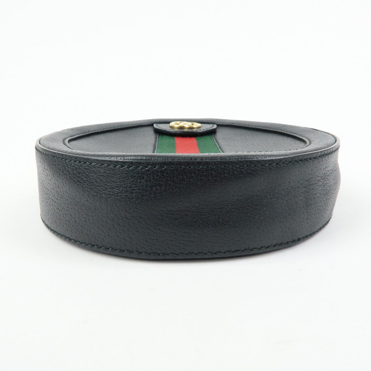 Gucci Ophidia Round Leather, Black, Leather, Shoulder Bag