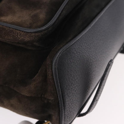 Gucci Vintage Bamboo Suede, Brown, Suede, Backpack