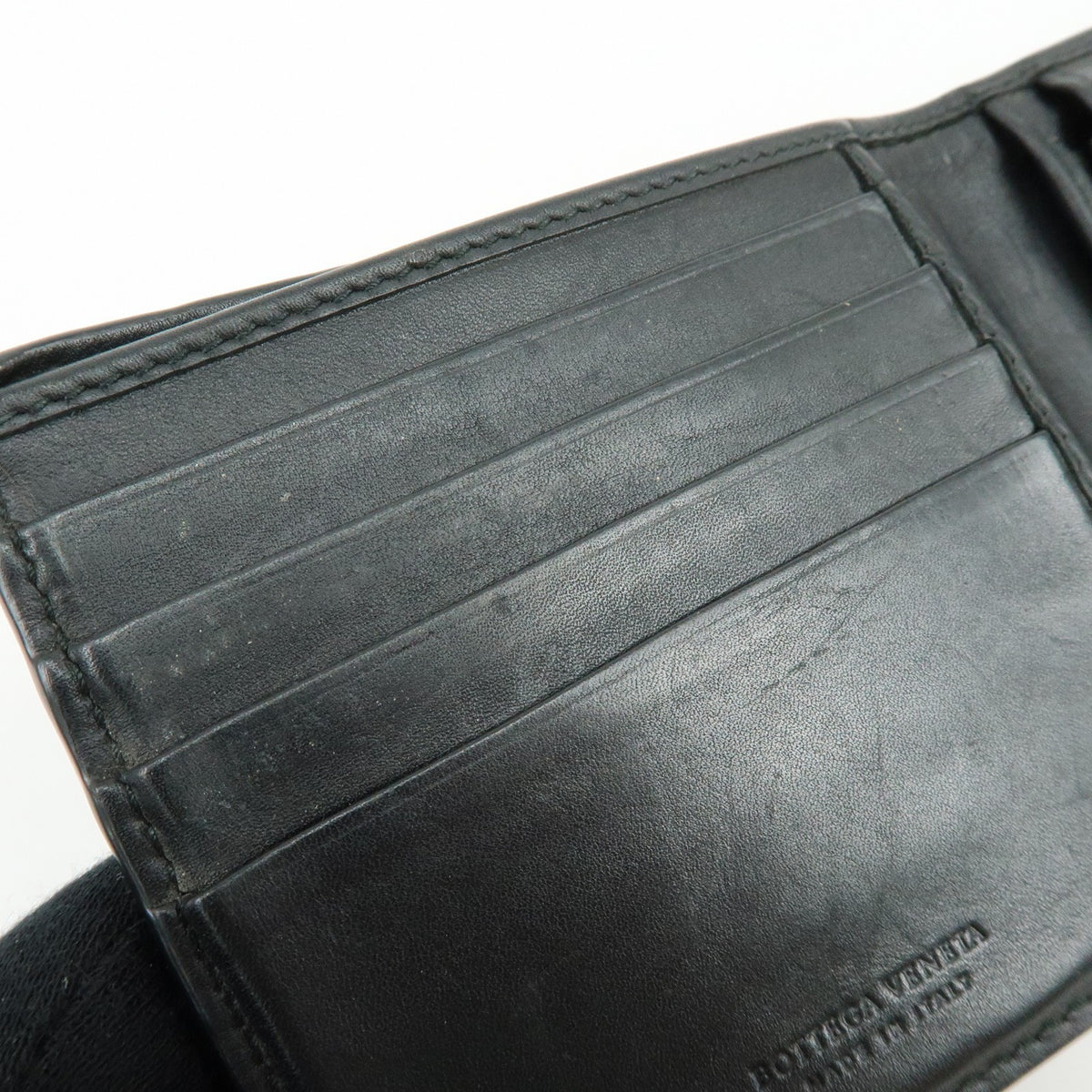 Bottega Veneta Bifold Intrecciato Nappa, Black, Leather, Wallet