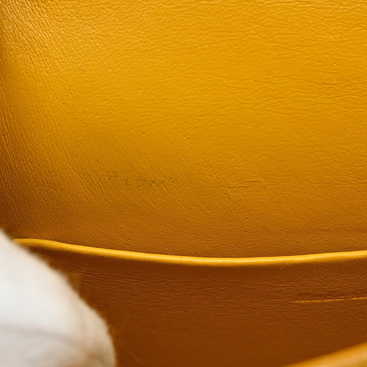 Celine Trotteur Grainy Leather, Yellow, Leather, Crossbody Bag
