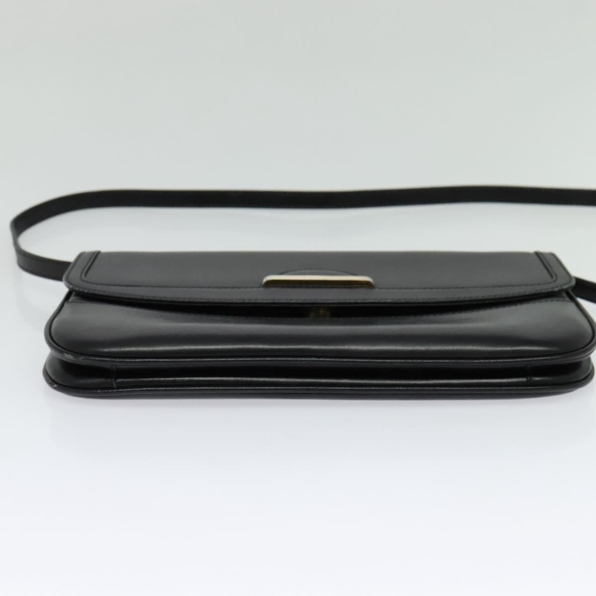 Bally Vintage Leather, Black, Leather, Shoulder Bag