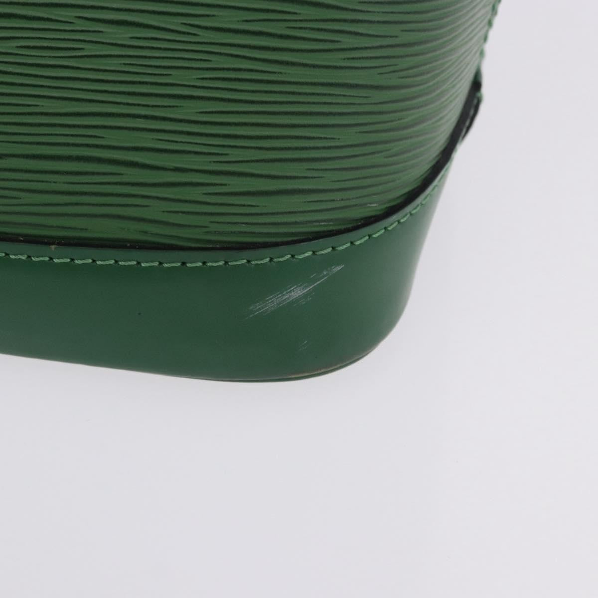 Louis Vuitton Alma Epi, Green, Leather, Handbag
