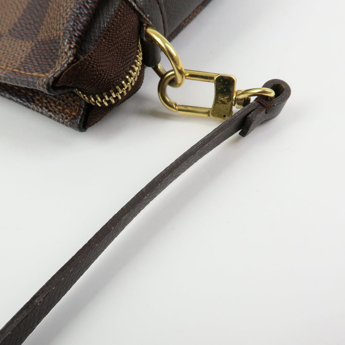 Louis Vuitton Trousse Make Up Damier, Brown, Canvas, Clutch
