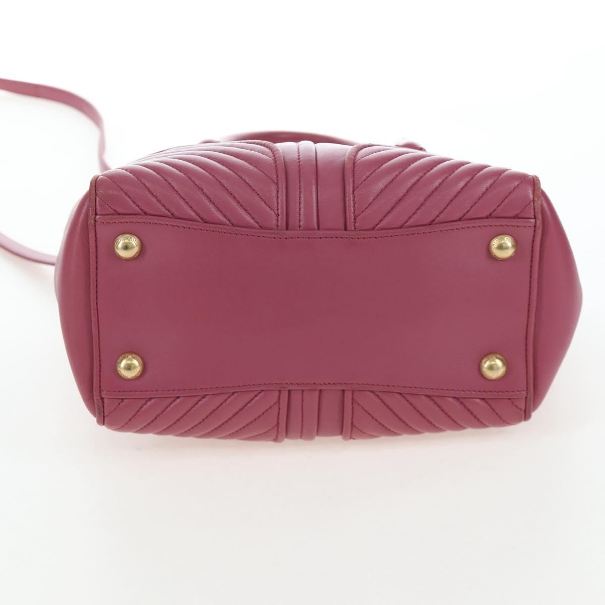 Miu Miu Beau Top Handle Leather, Pink, Leather, Handbag