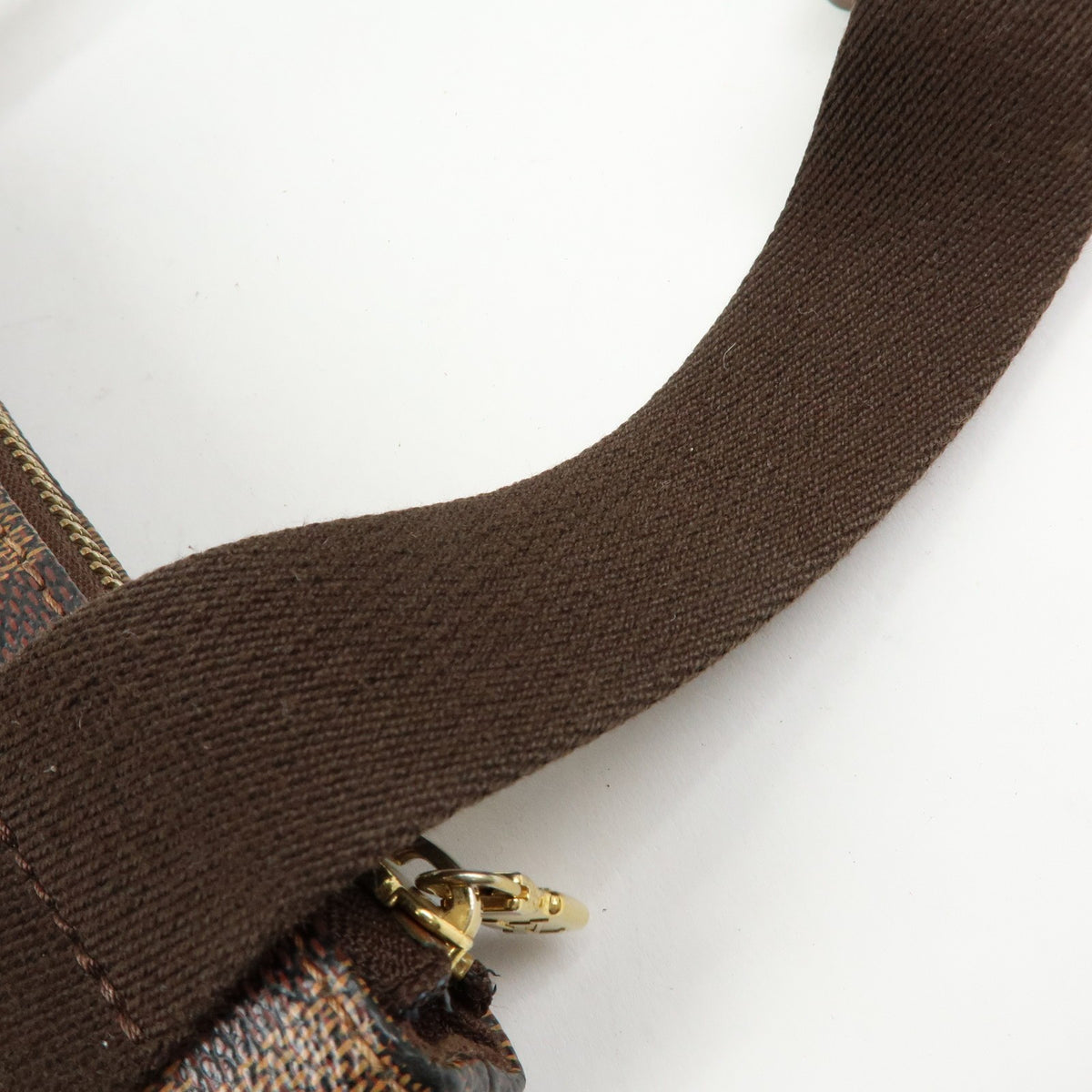 Louis Vuitton Brooklyn Pochette Plate Damier, Brown, Canvas, Clutch