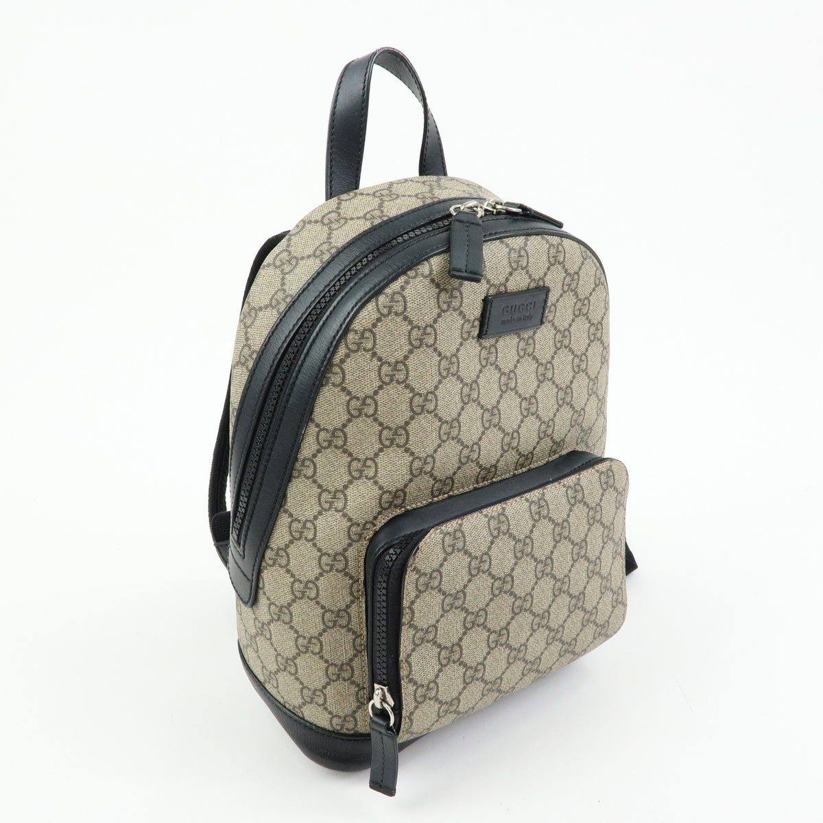 Gucci Zip Pocket GG Coated Canvas, Beige, Canvas, Backpack