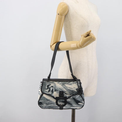 Salvatore Ferragamo Gancini Nylon, Gray, Nylon, Crossbody Bag