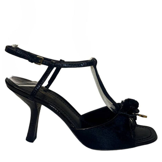 Louis Vuitton Strappy Sandals 38 IT Black