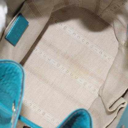 Gucci Bright Bucket Diamante Leather, Blue, Leather, Shoulder Bag