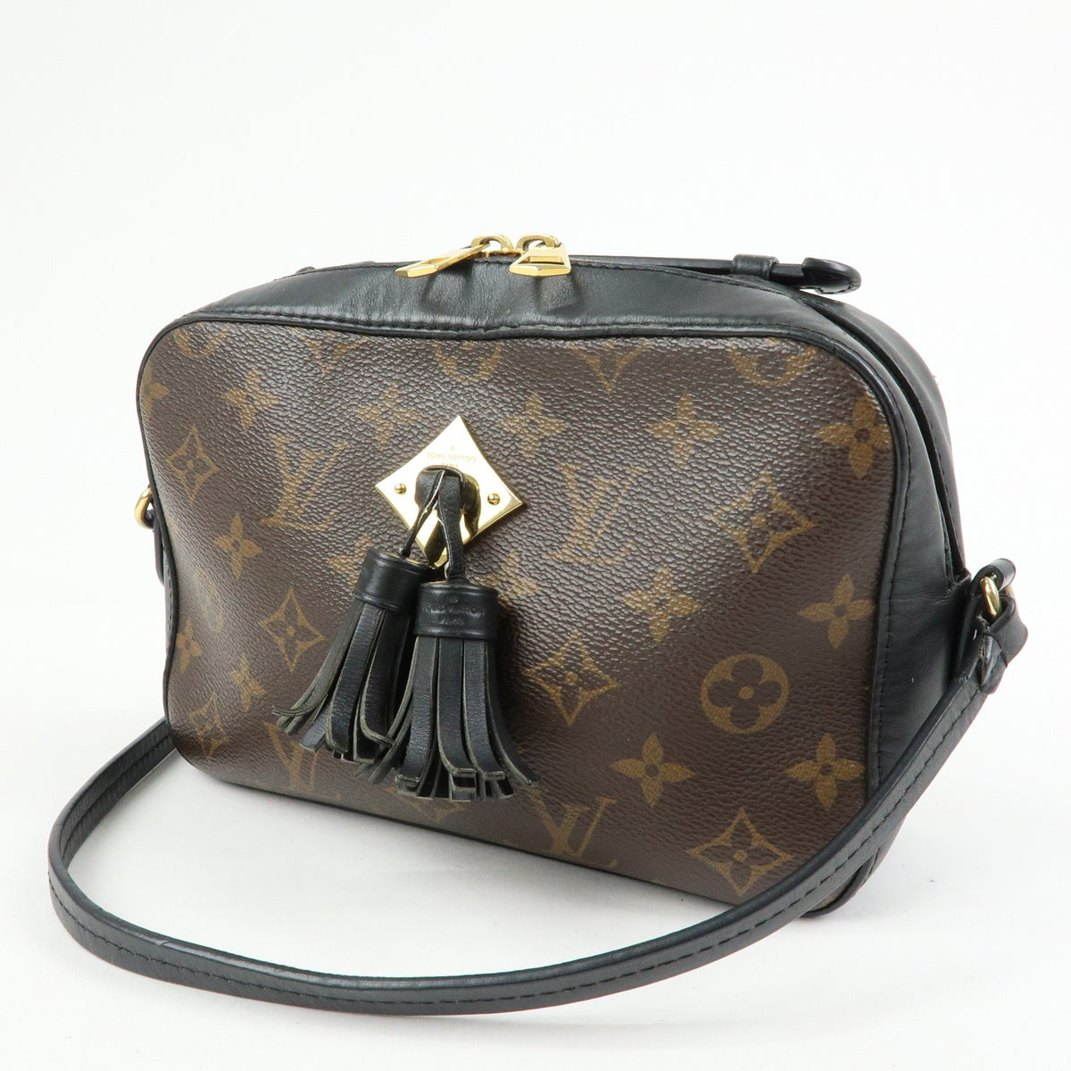 Louis Vuitton Saintonge Monogram Canvas with Leather, Brown, Canvas, Handbag