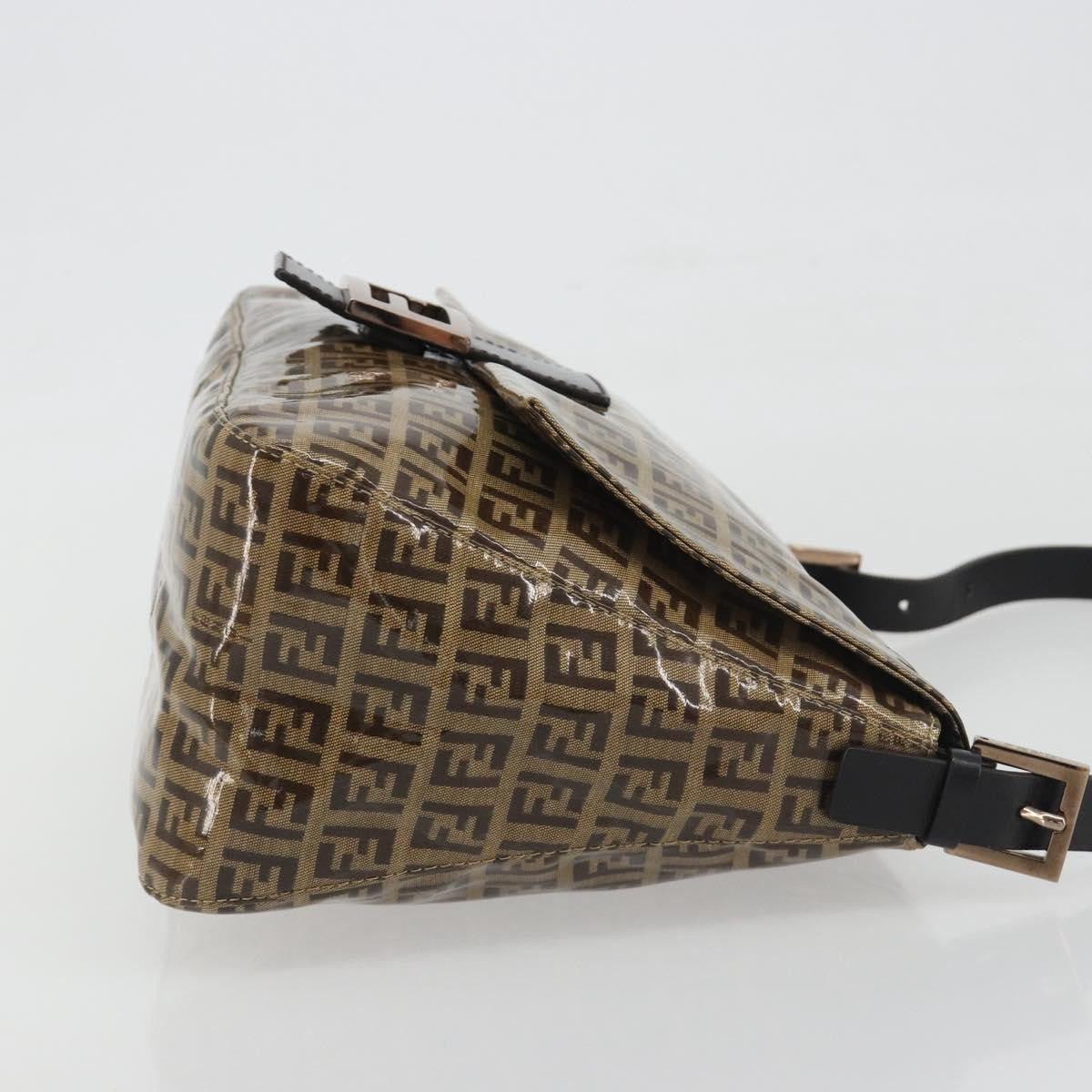 Fendi Mamma Baguette Zucchino canvas, Brown, Canvas, Shoulder Bag