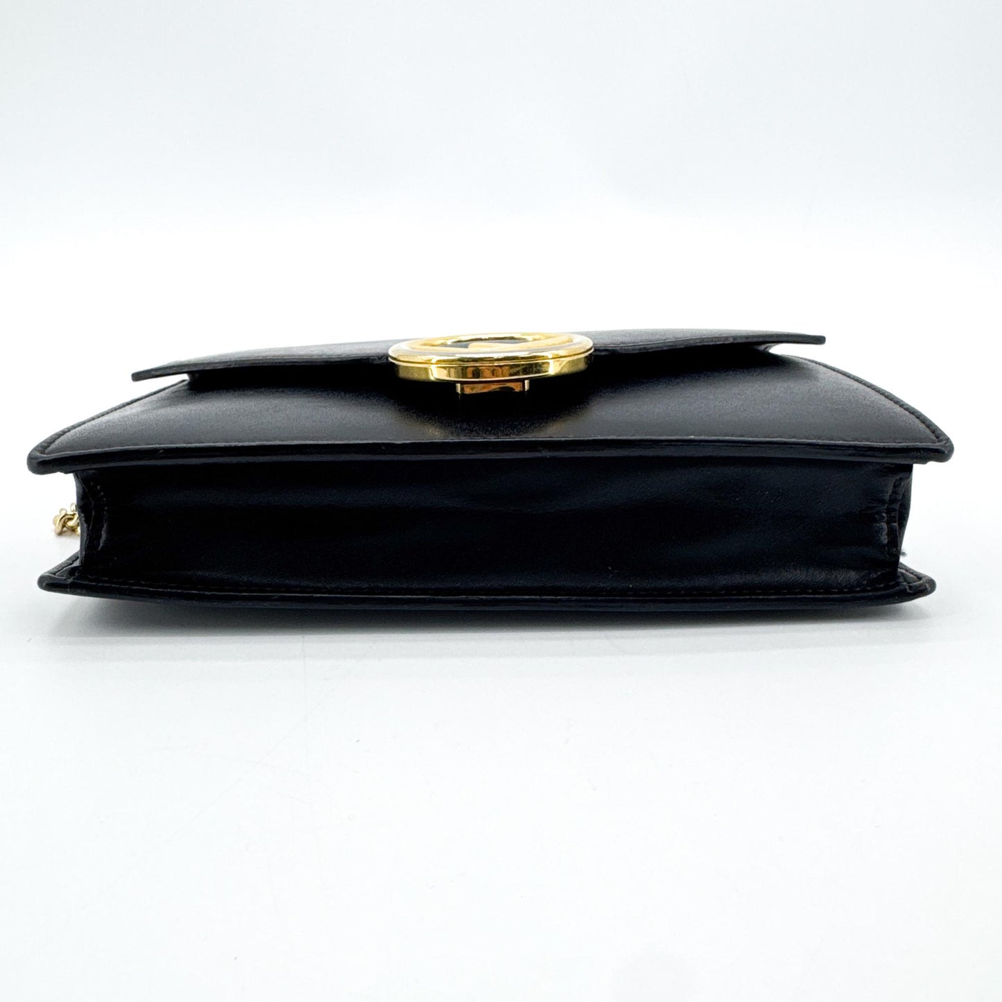 Fendi F is Fendi Envelope Wallet on Chain Leather, Black, Leather, Clutch