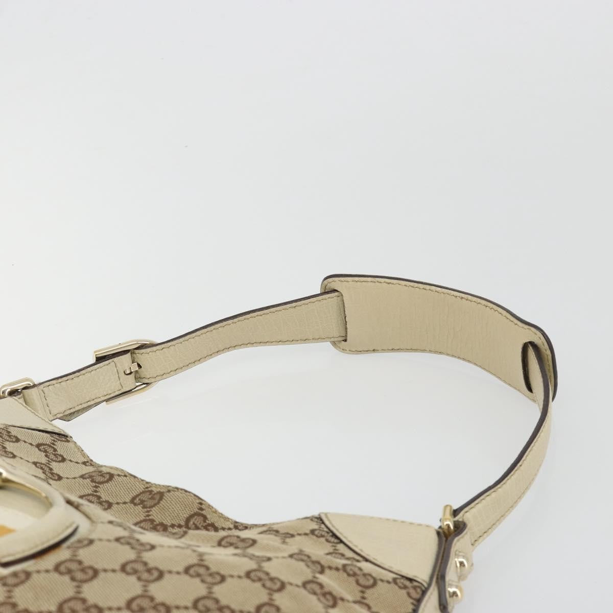 Gucci Hasler Hobo GG Canvas, Beige, Canvas, Shoulder Bag