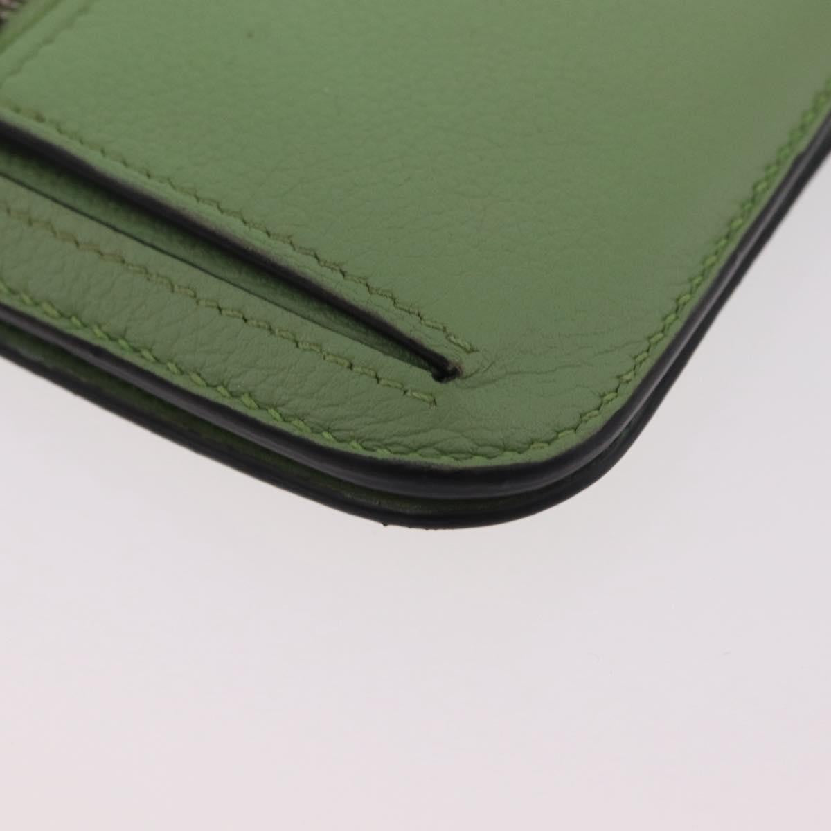 Hermes Dogon Recto Verso Leather, Green, Leather, Wallet