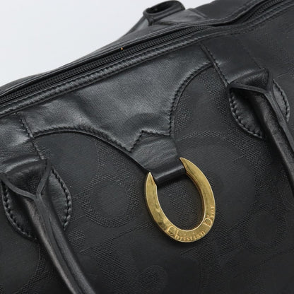 Christian Dior Vintage Trotter Boston Canvas, Black, Canvas, Travel Bag