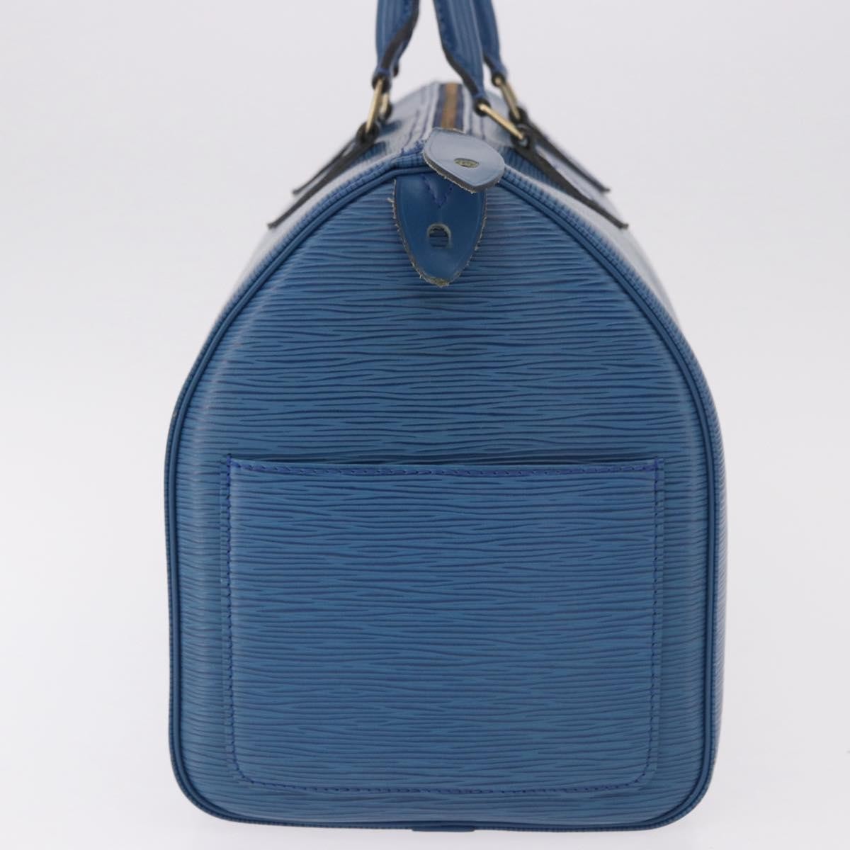Louis Vuitton Speedy Epi Leather, Blue, Leather, Handbag