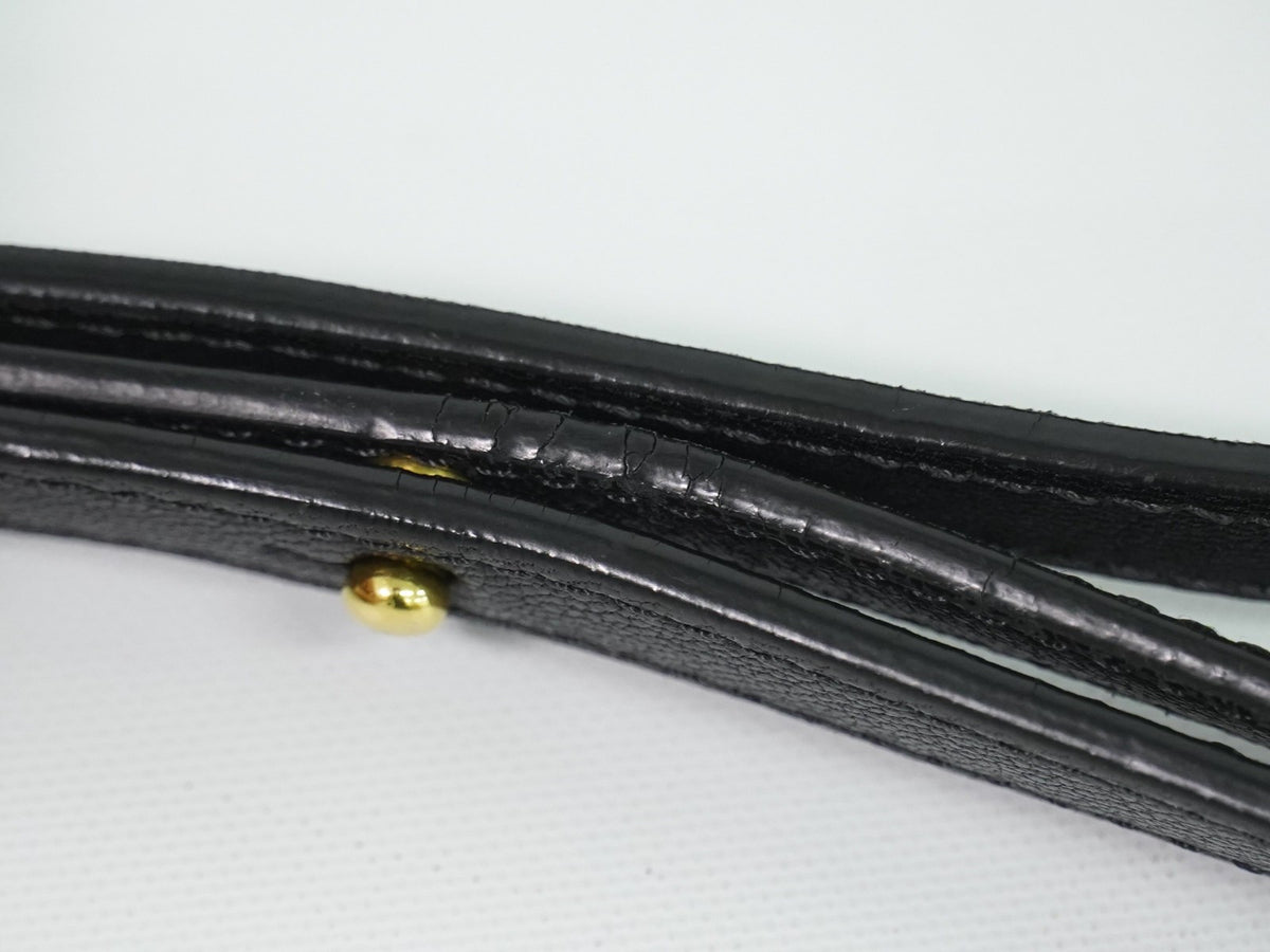 Celine Trio Leather, Black, Leather, Crossbody Bag